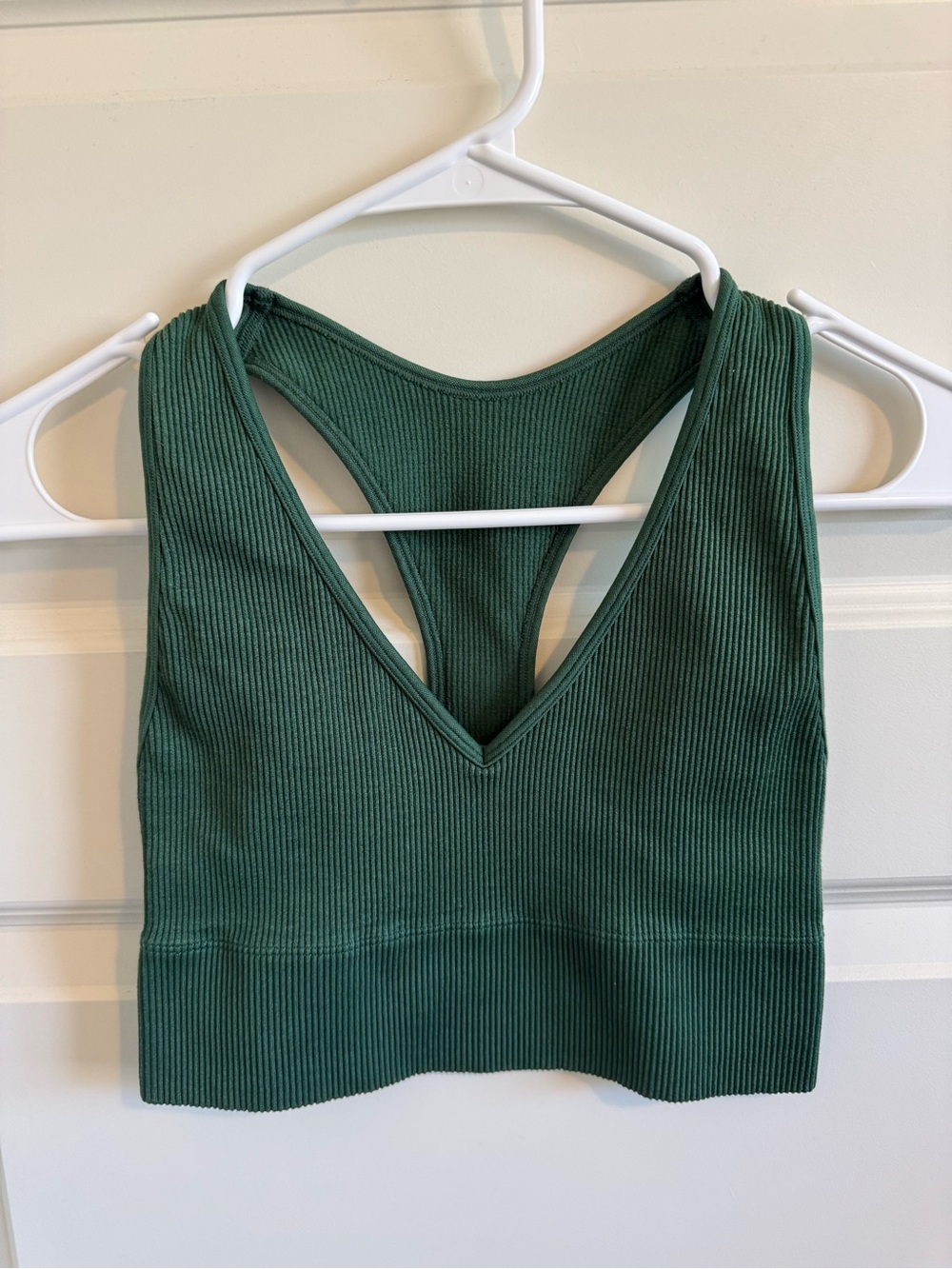 Gilly Hicks Ribbed Green Sports Bra